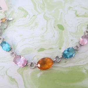 Multi color sterling silver bracelet